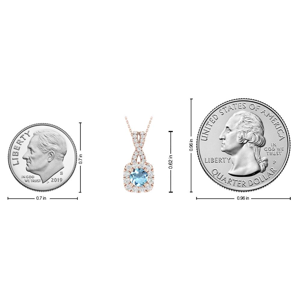 Rose Gold - Aquamarine