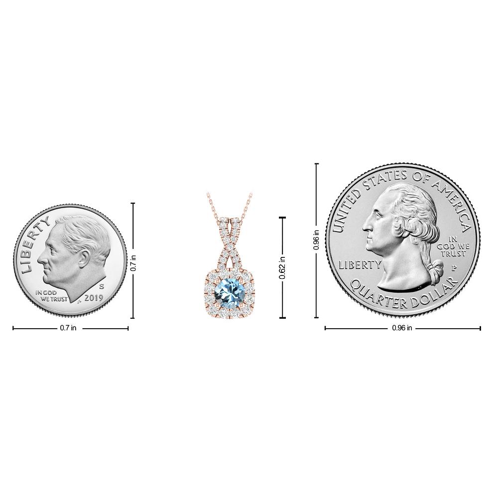 Rose Gold - Aquamarine