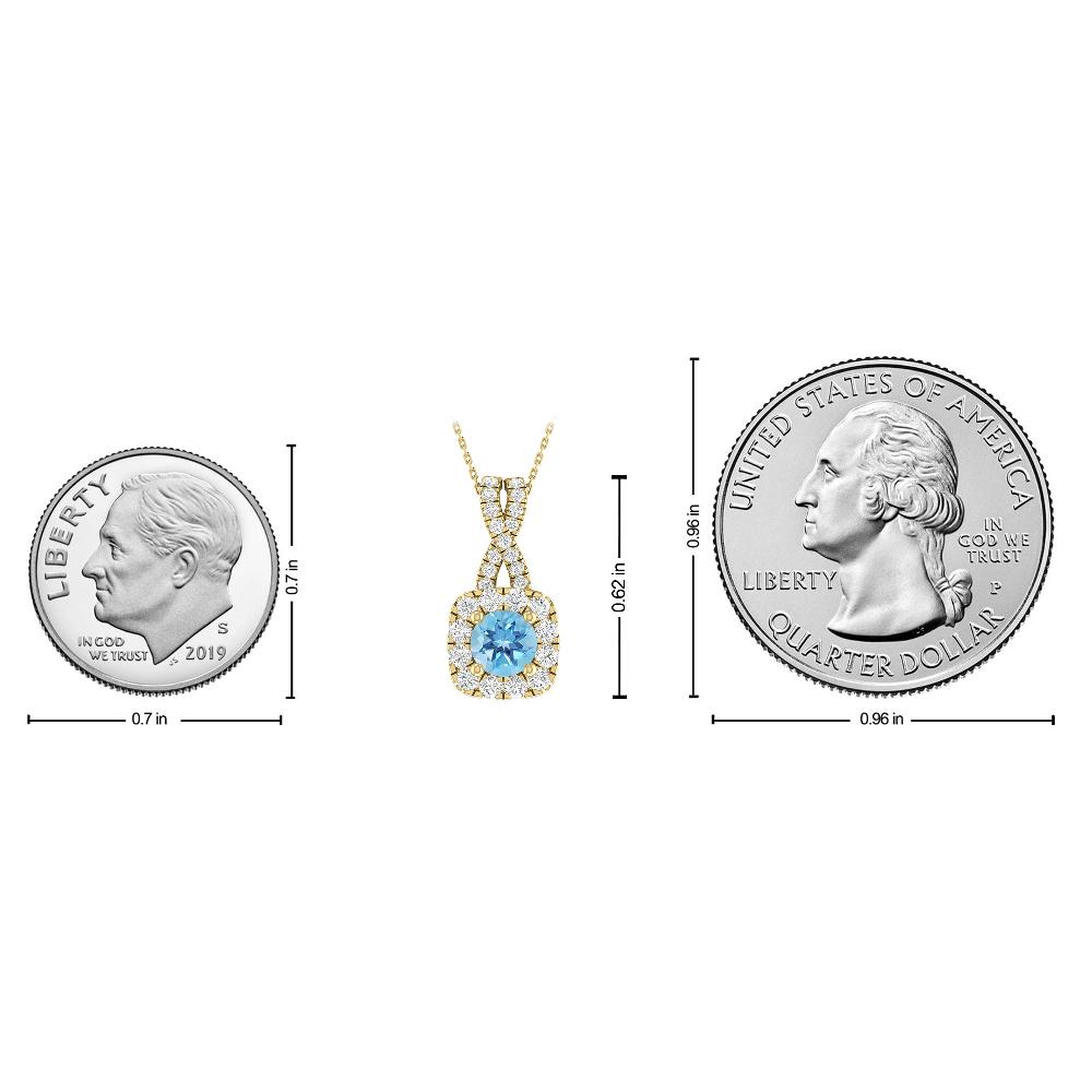 Yellow Gold - Blue Topaz