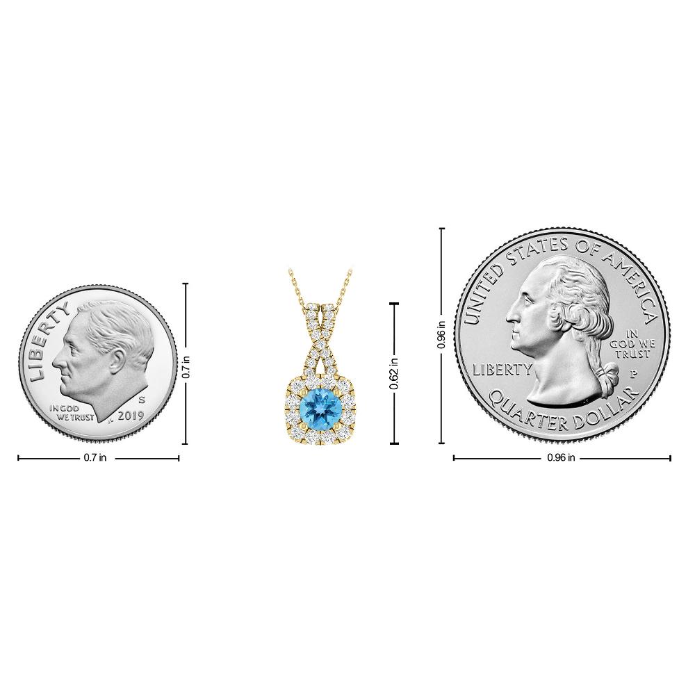 Yellow Gold - Blue Topaz