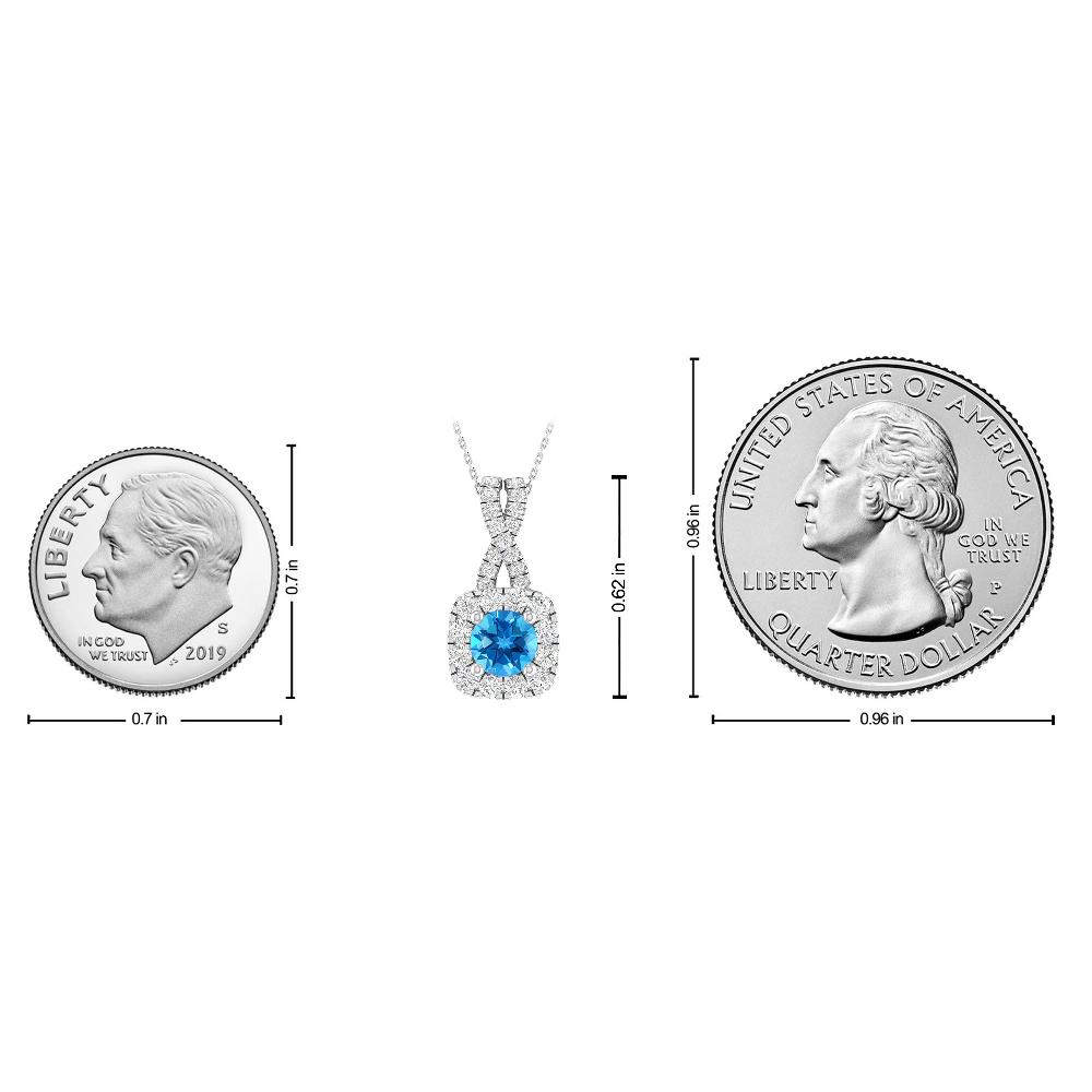 White Gold - Blue Topaz
