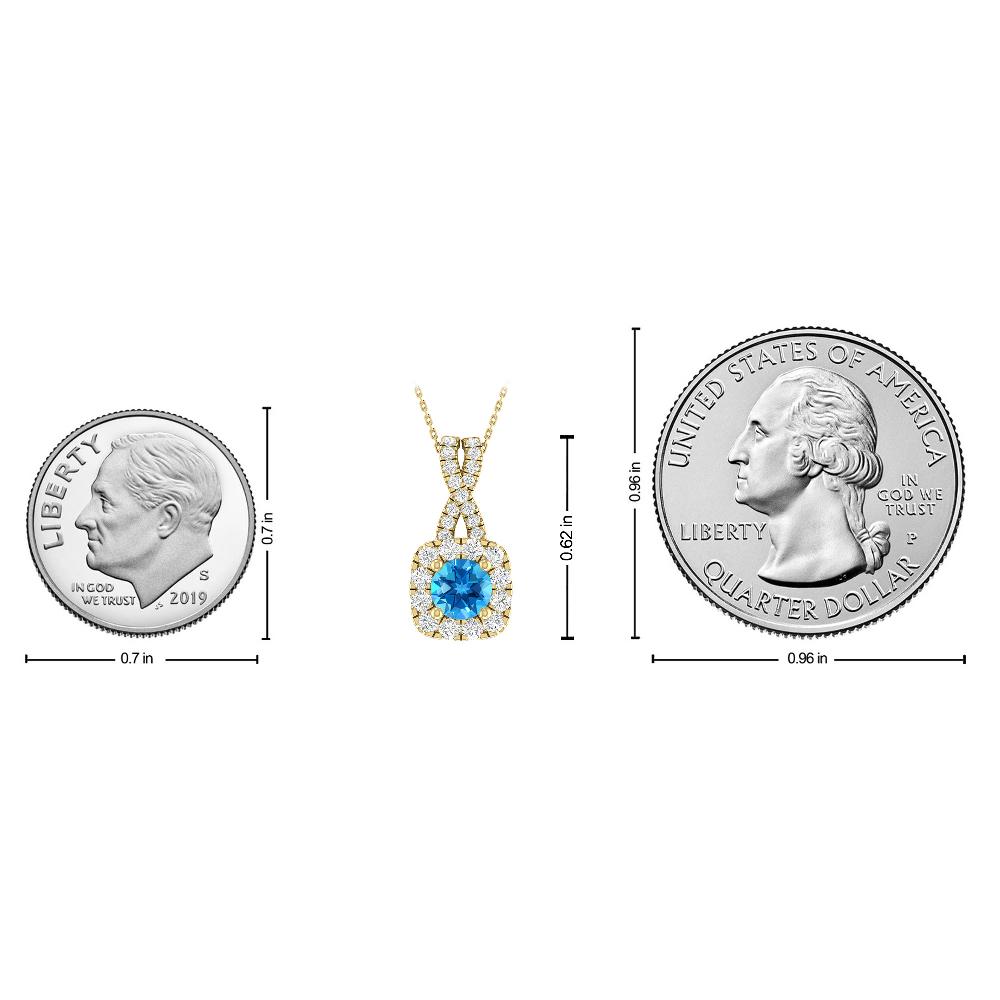 Yellow Gold - Blue Topaz