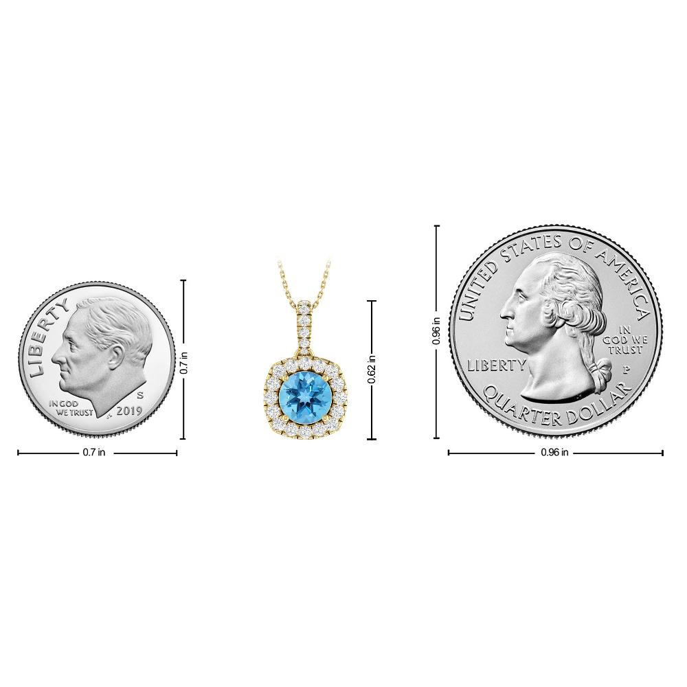 Yellow Gold - Blue Topaz