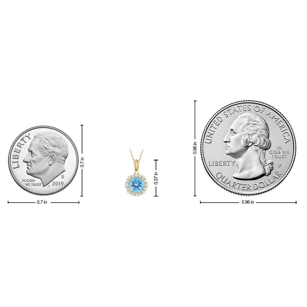 Yellow Gold - Blue Topaz