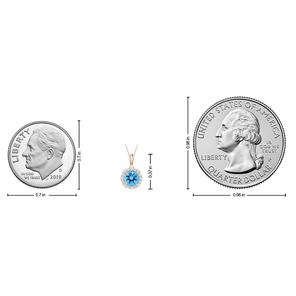 Rose Gold - Blue Topaz
