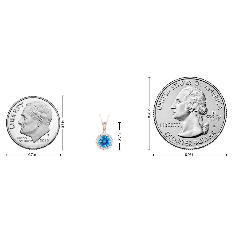 Rose Gold - Blue Topaz