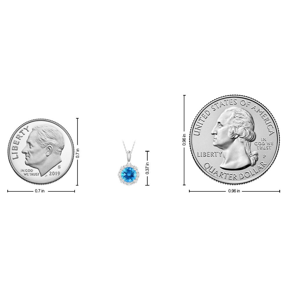 White Gold - Blue Topaz