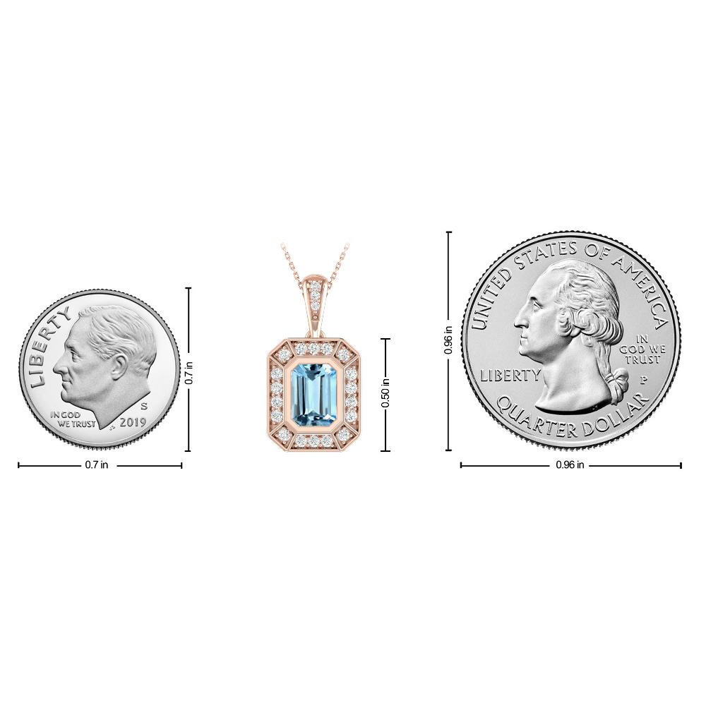 Rose Gold - Aquamarine