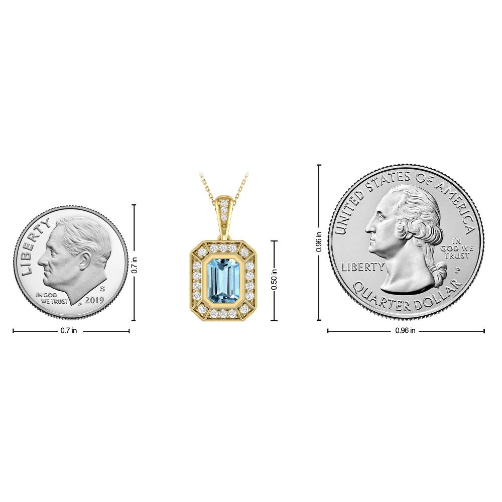 Yellow Gold - Aquamarine