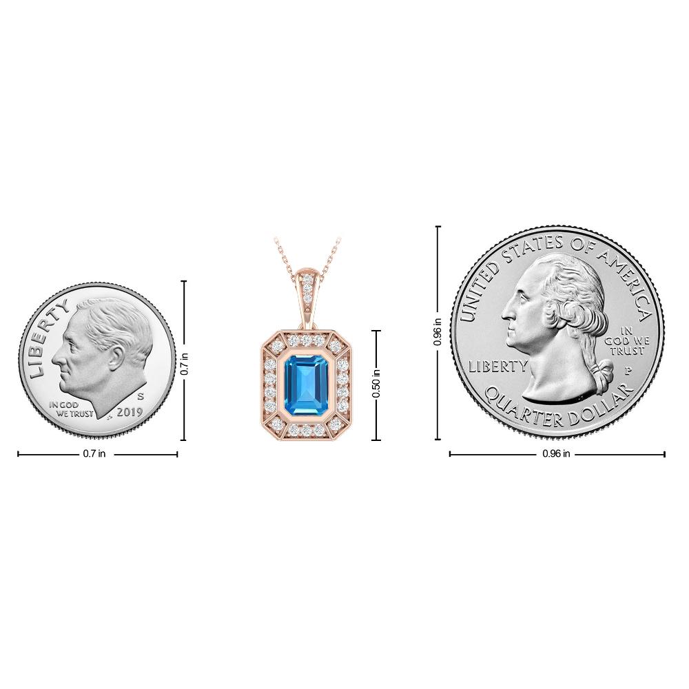 Rose Gold - Blue Topaz