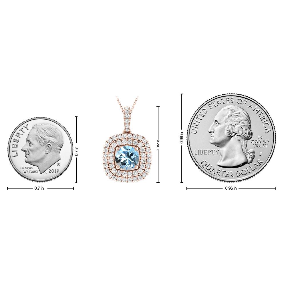 Rose Gold - Aquamarine