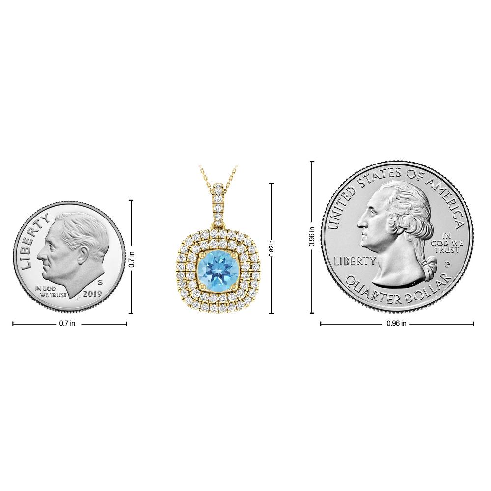Yellow Gold - Blue Topaz