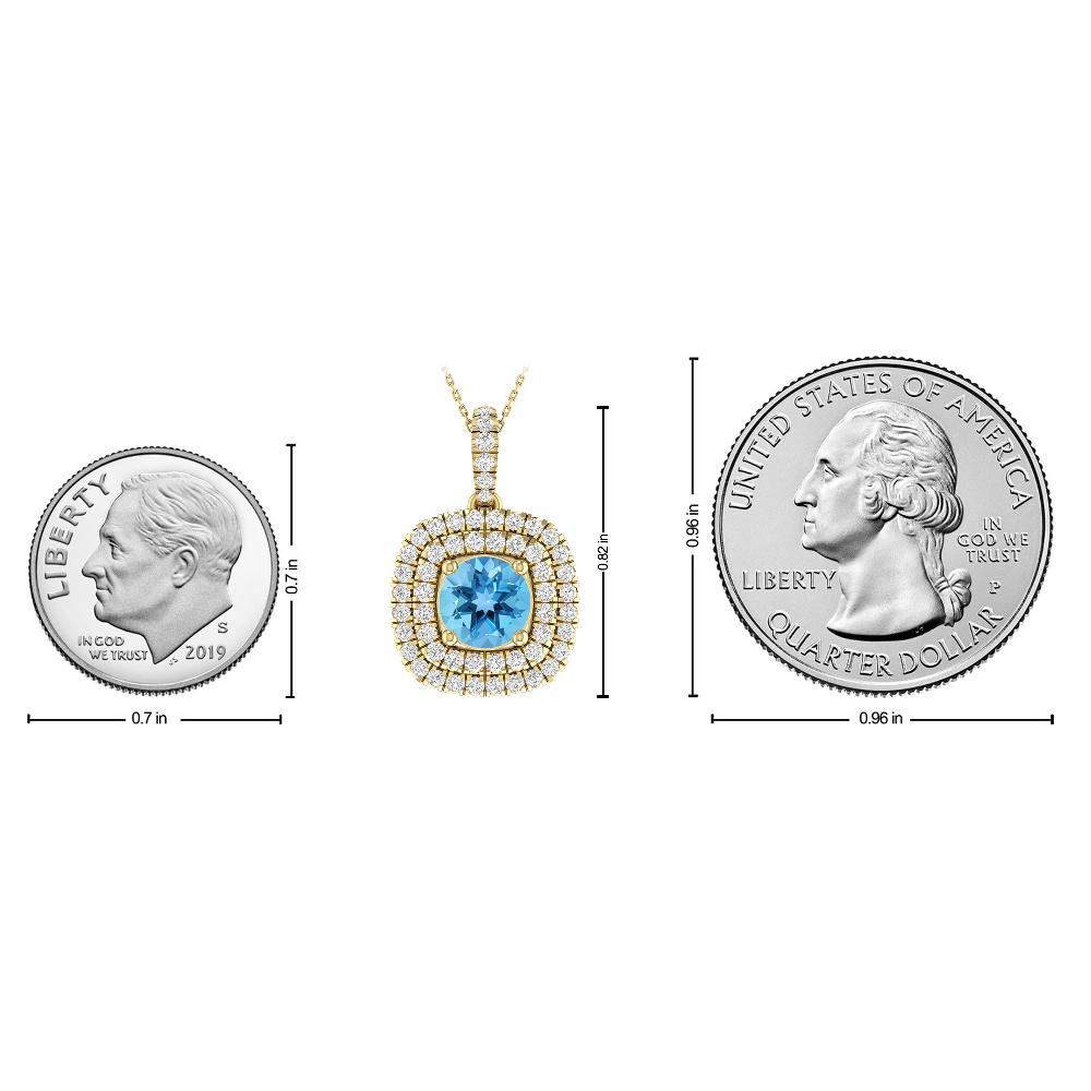 Yellow Gold - Blue Topaz