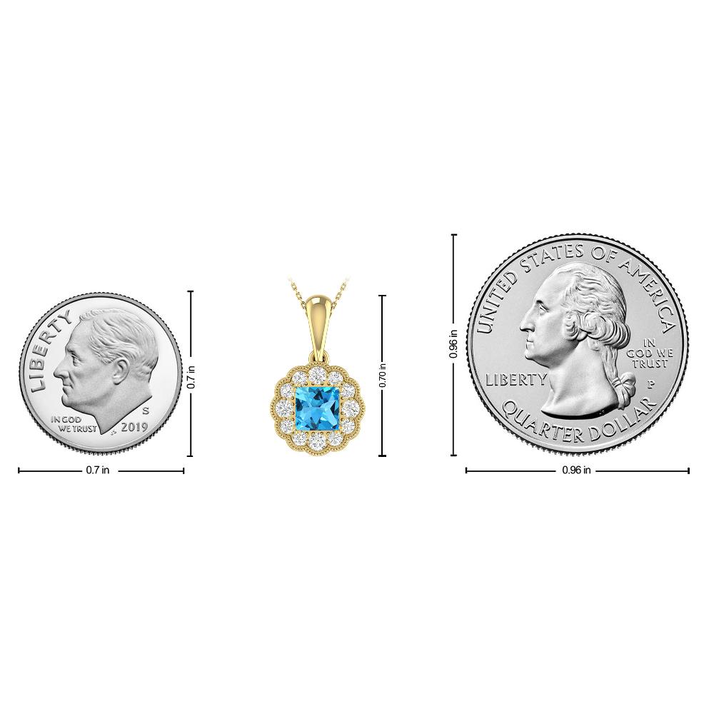 Yellow Gold - Blue Topaz