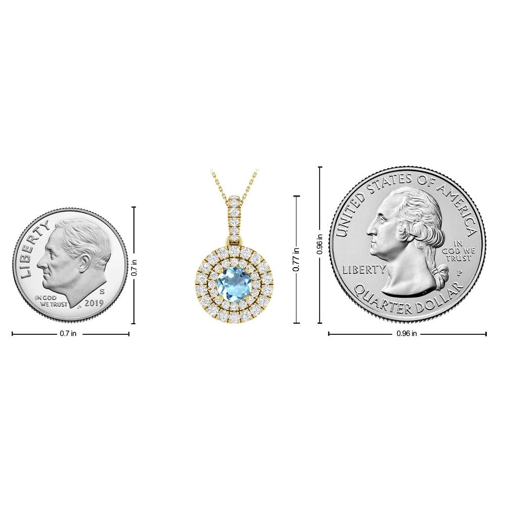 Yellow Gold - Aquamarine