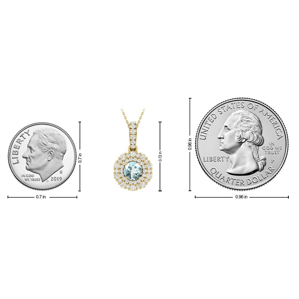 Yellow Gold - Aquamarine