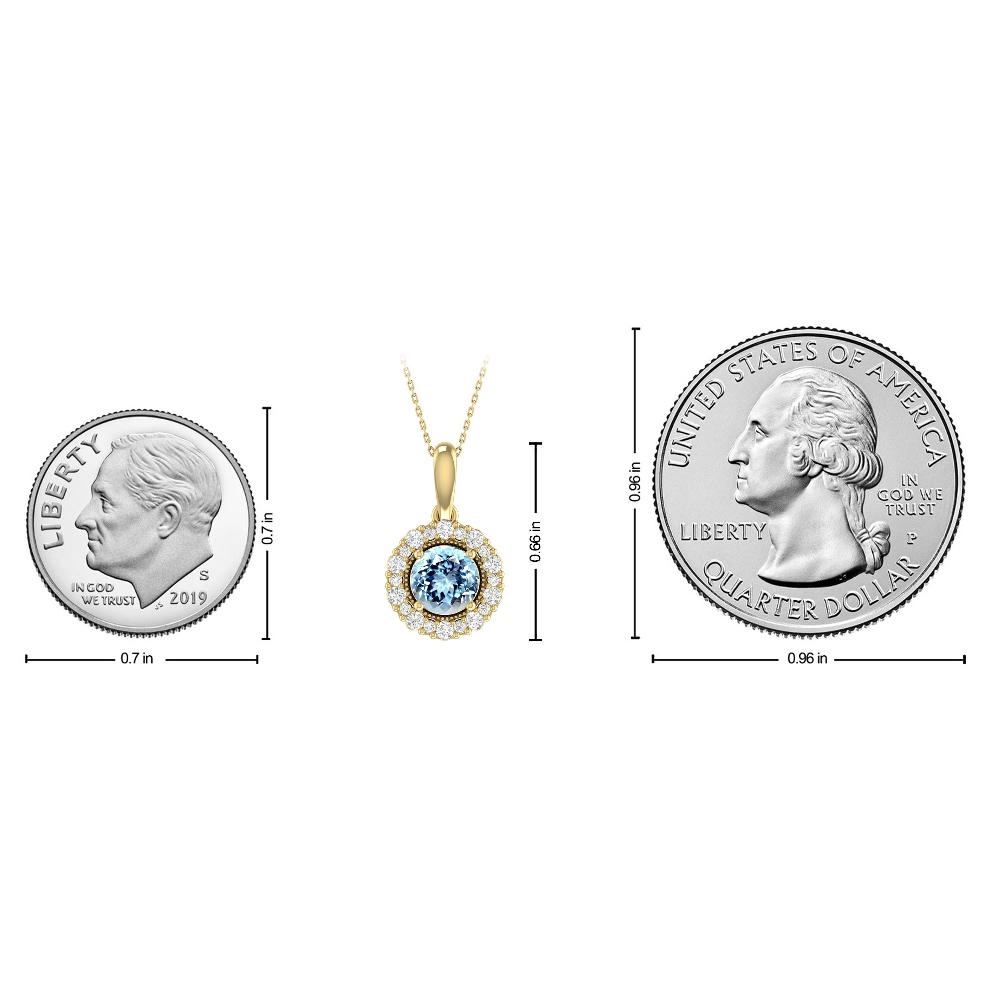 Yellow Gold - Aquamarine