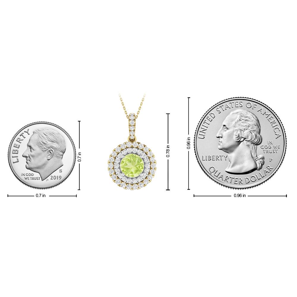 Yellow Gold/White - Peridot