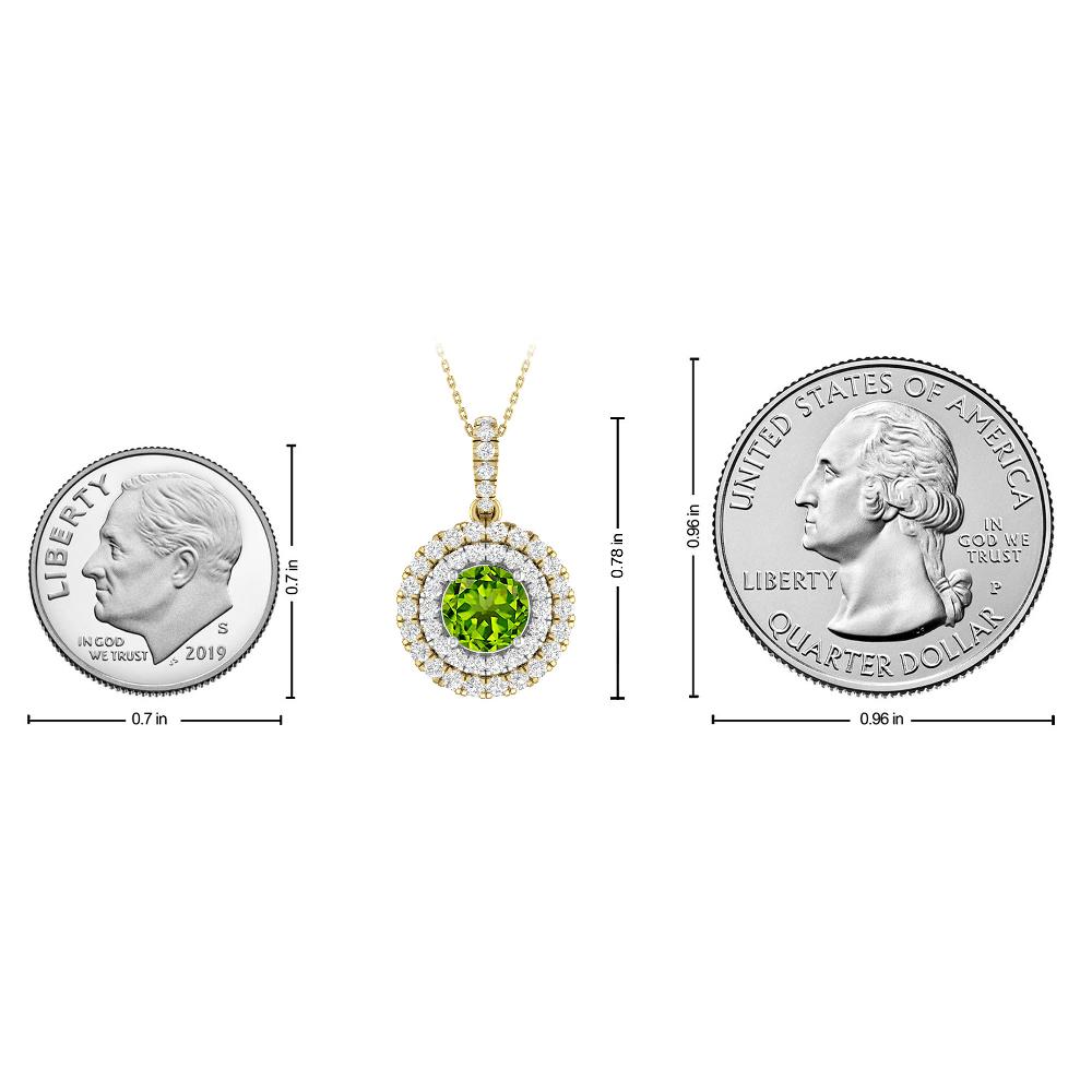 Yellow Gold/White - Peridot