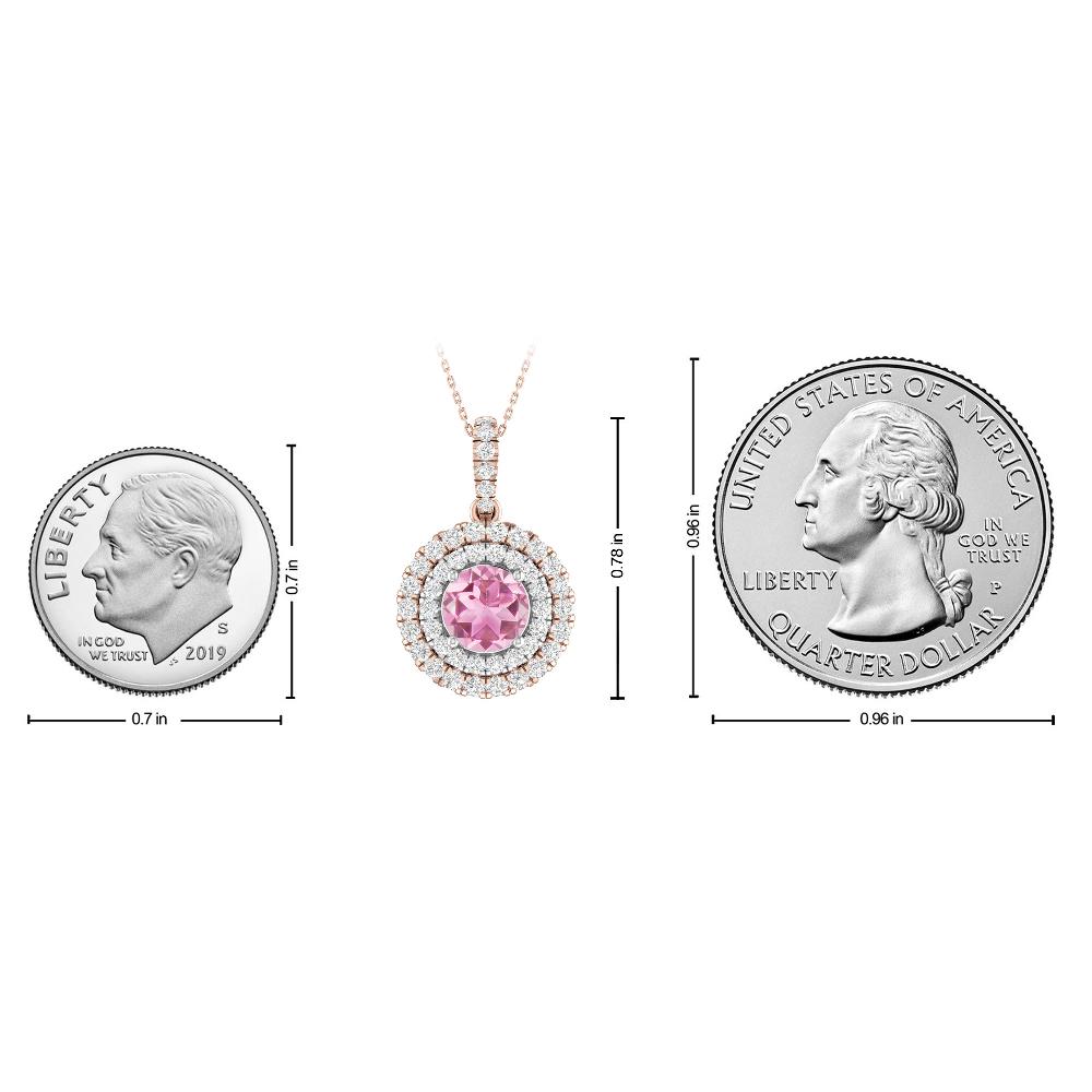 Rose Gold/White - Pink Tourmaline