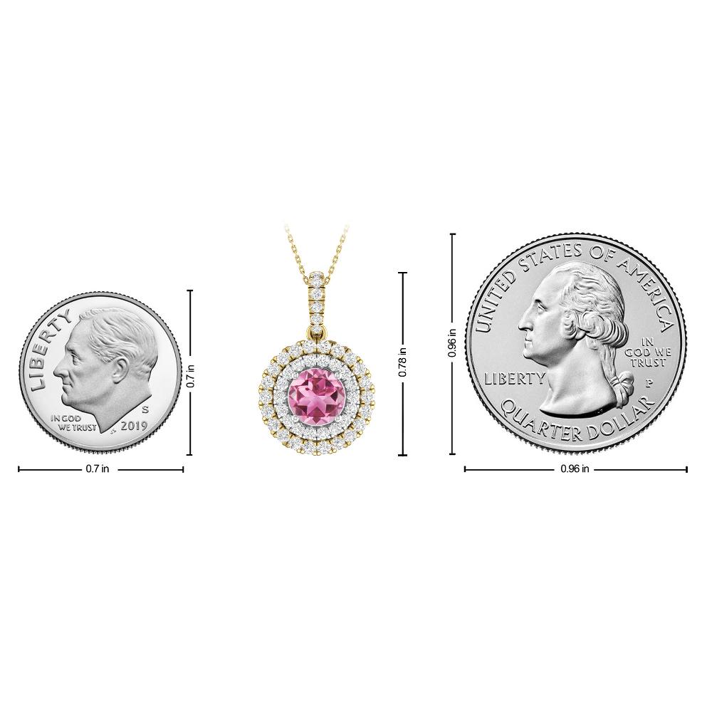 Yellow Gold/White - Pink Tourmaline