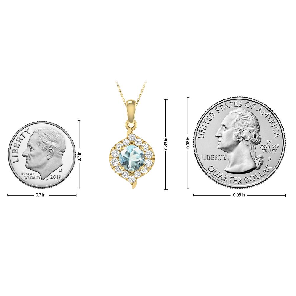 Yellow Gold - Aquamarine