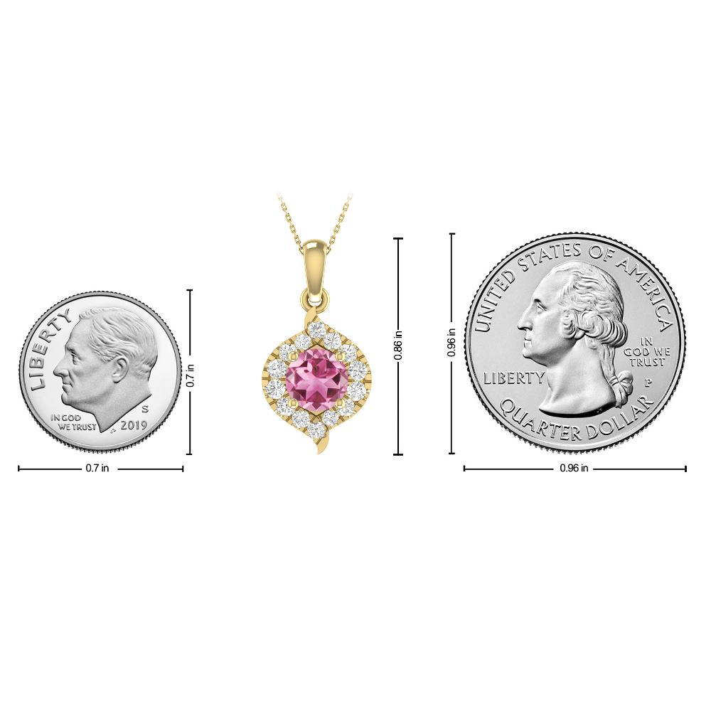 Yellow Gold - Pink Tourmaline