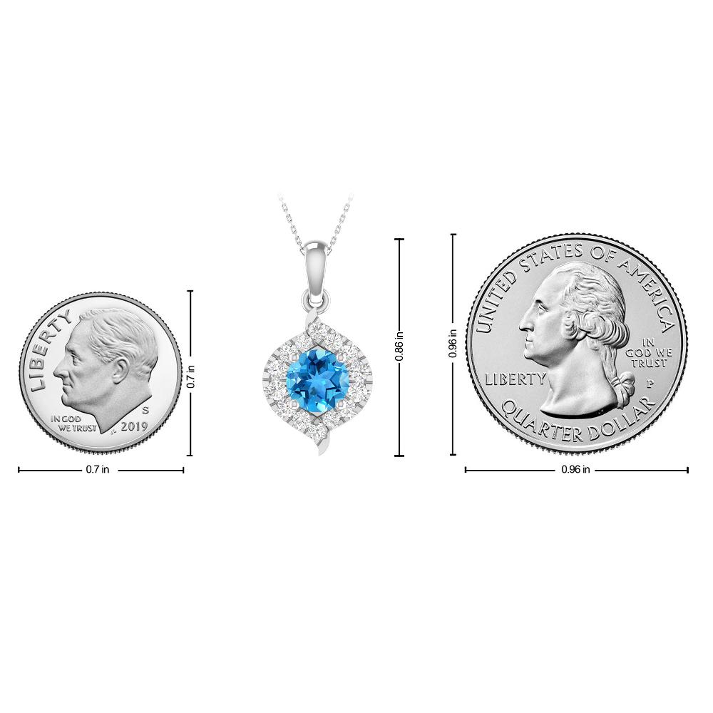 White Gold - Blue Topaz