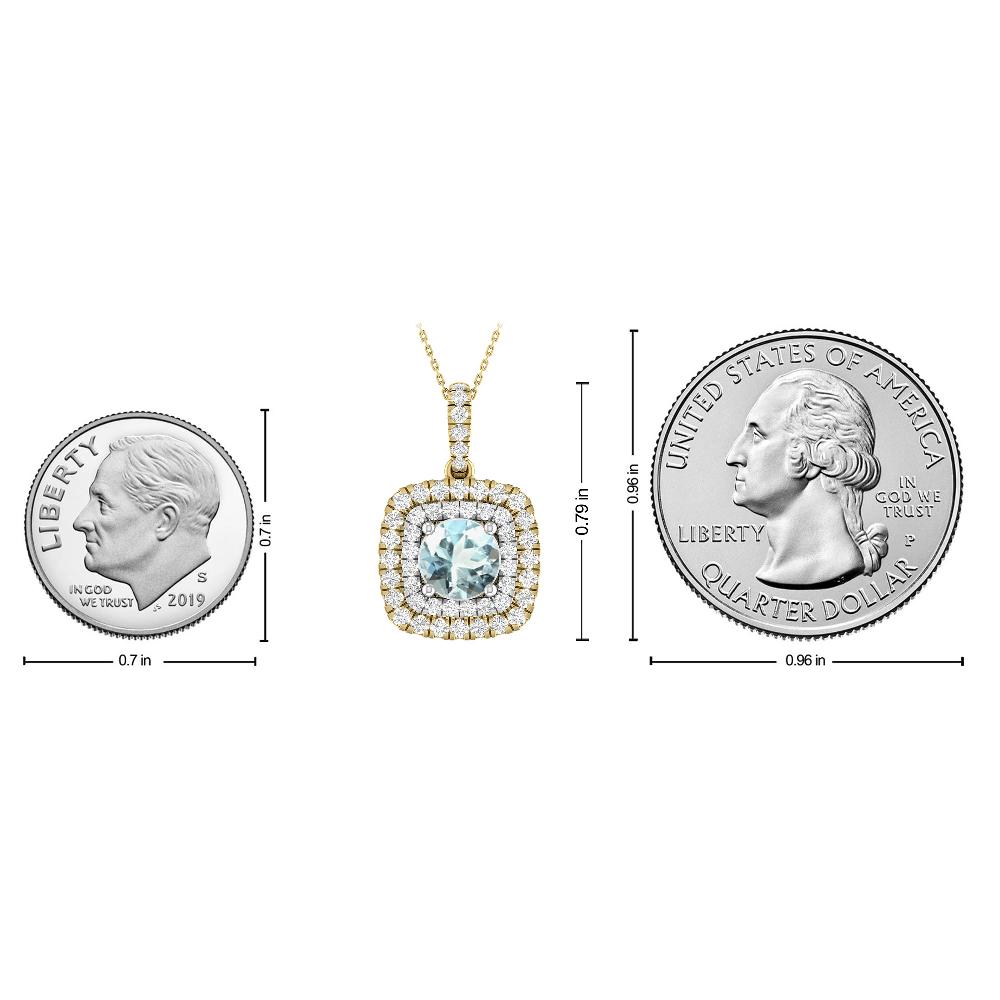 Yellow Gold/White - Aquamarine