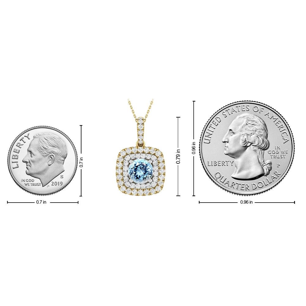 Yellow Gold/White - Aquamarine