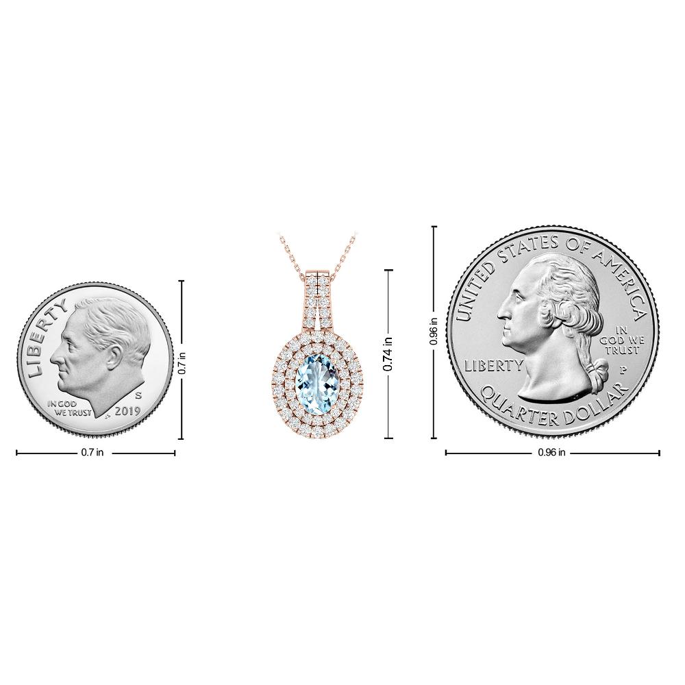 Rose Gold - Aquamarine