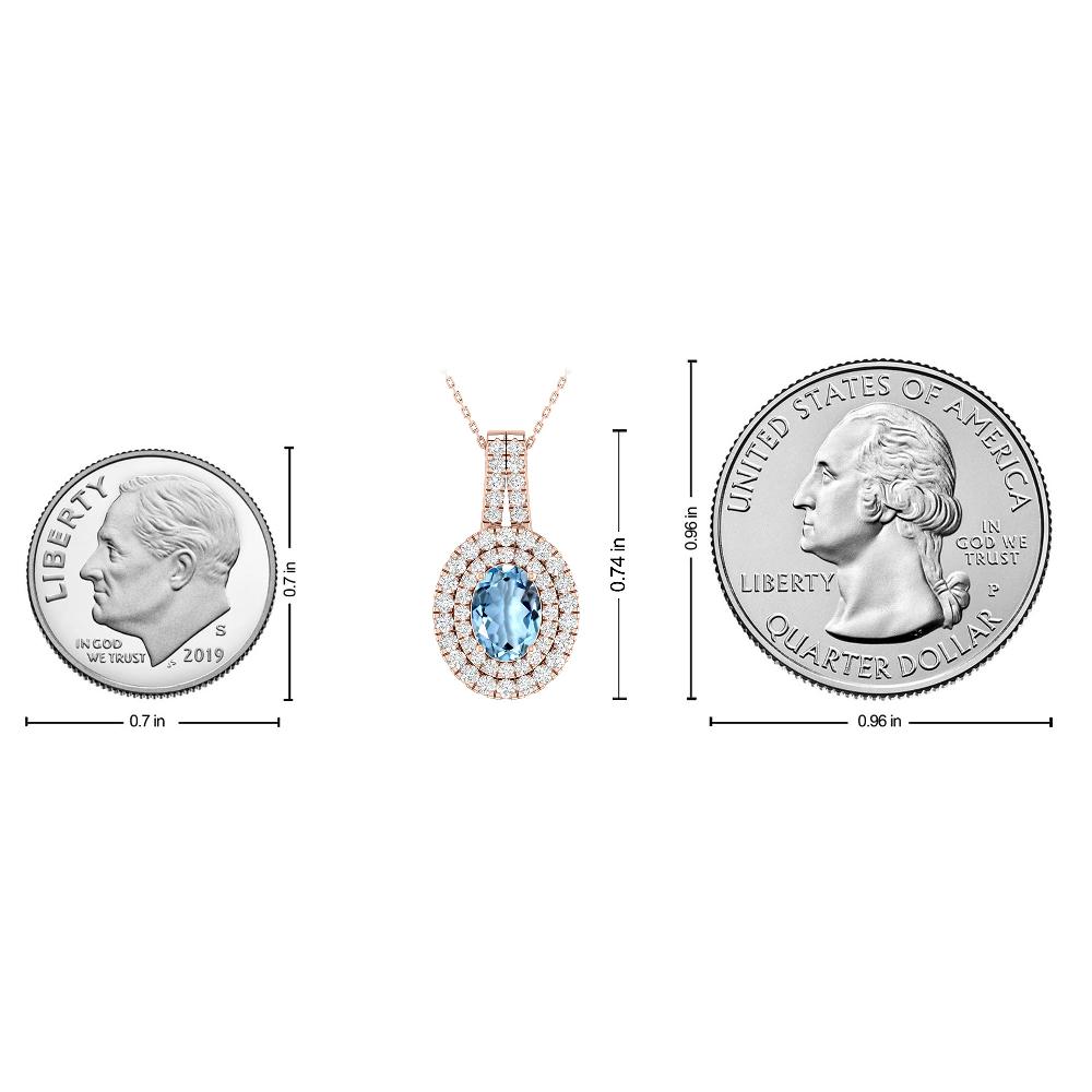 Rose Gold - Aquamarine