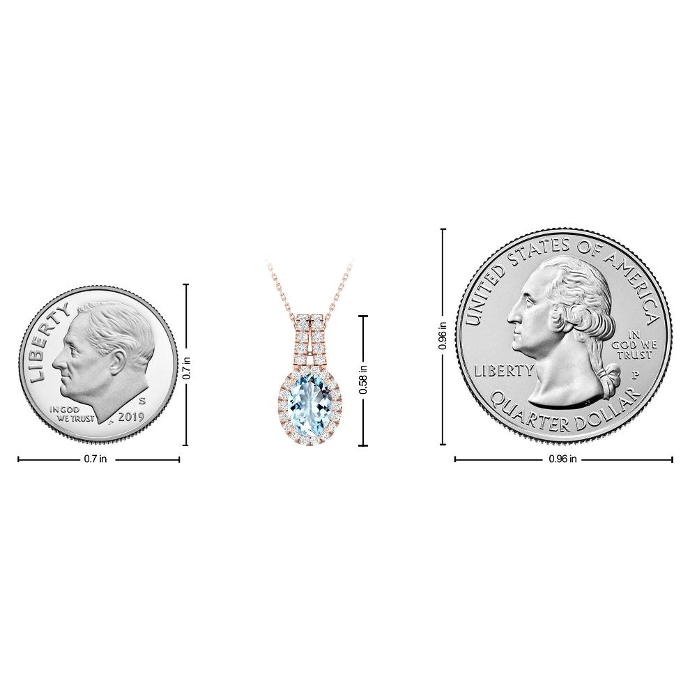Rose Gold - Aquamarine