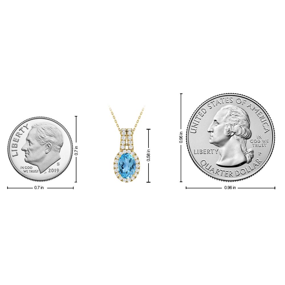 Yellow Gold - Blue Topaz