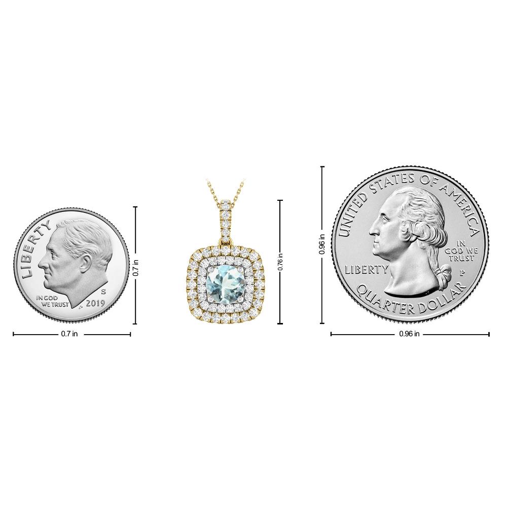 Yellow Gold/White - Aquamarine