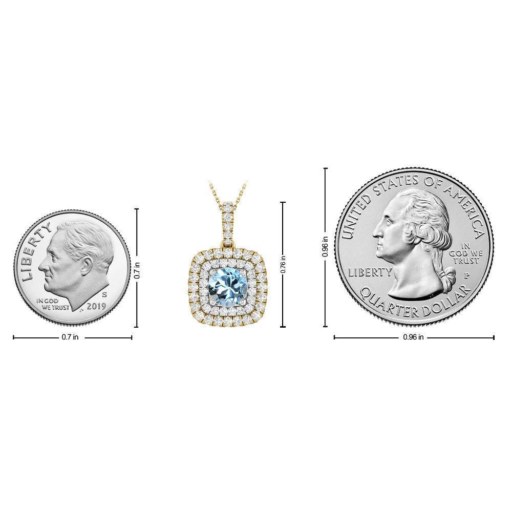 Yellow Gold/White - Aquamarine