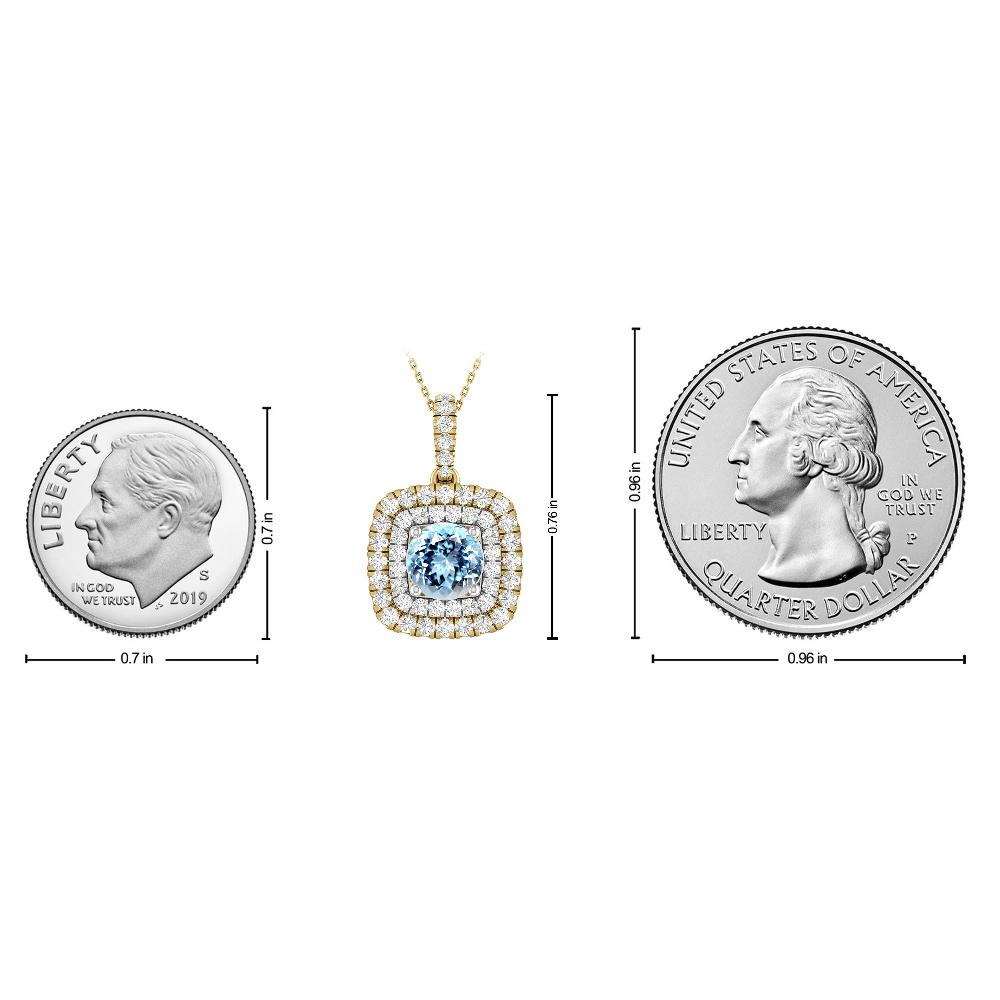 Yellow Gold/White - Aquamarine