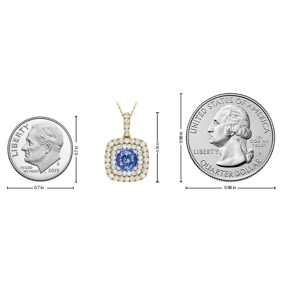 Yellow Gold/White - Tanzanite