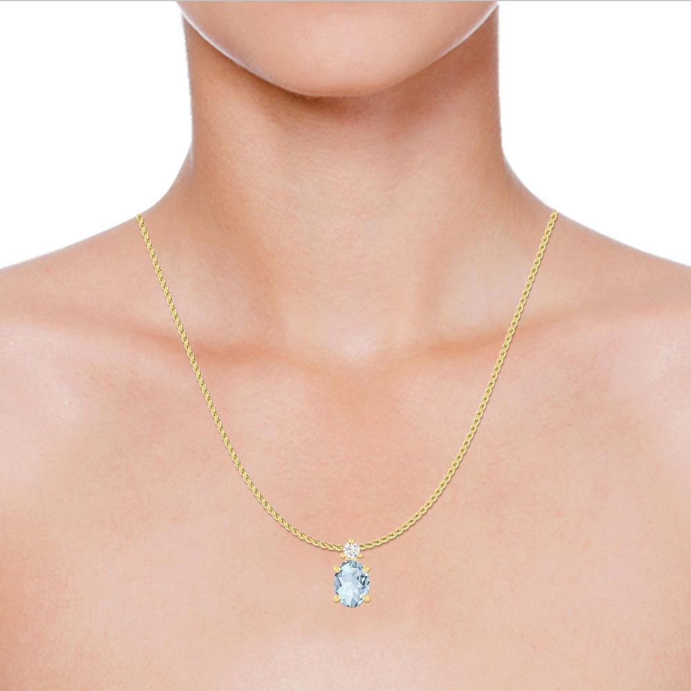 Rose Gold - Aquamarine