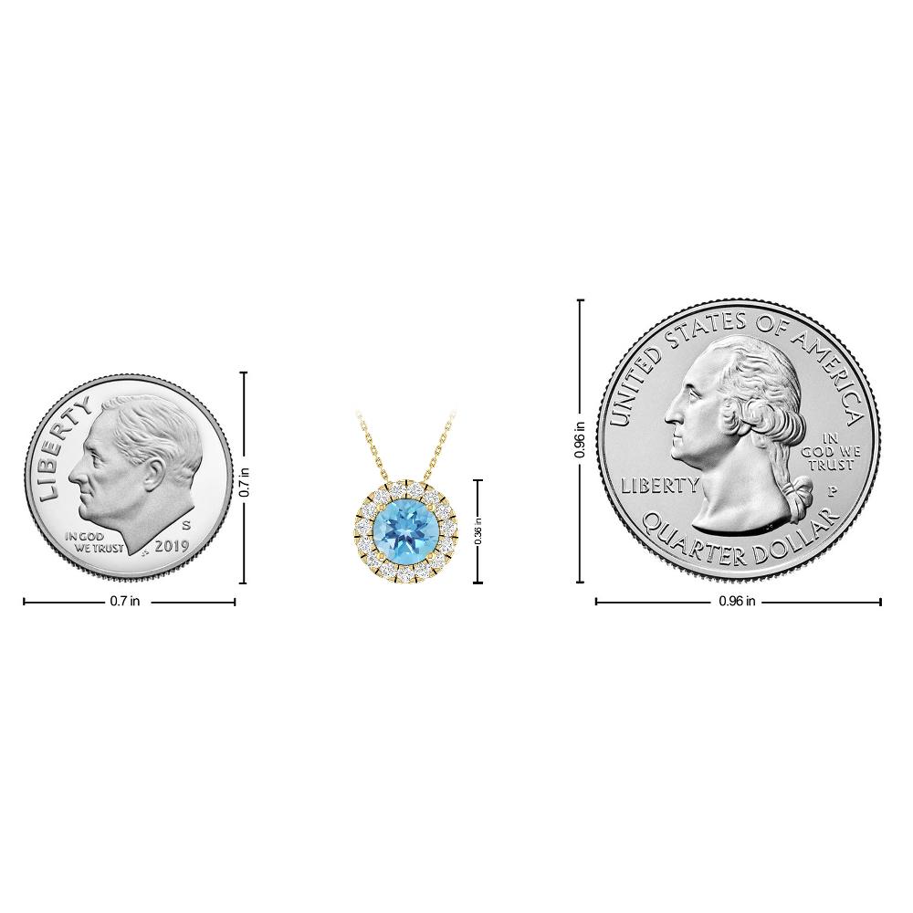 Yellow Gold - Blue Topaz