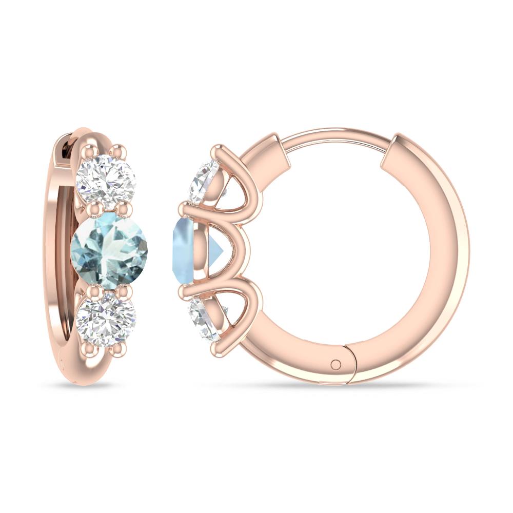 Rose Gold - Aquamarine