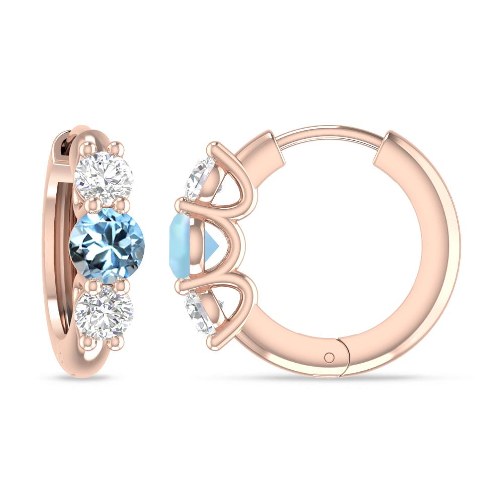 Rose Gold - Aquamarine