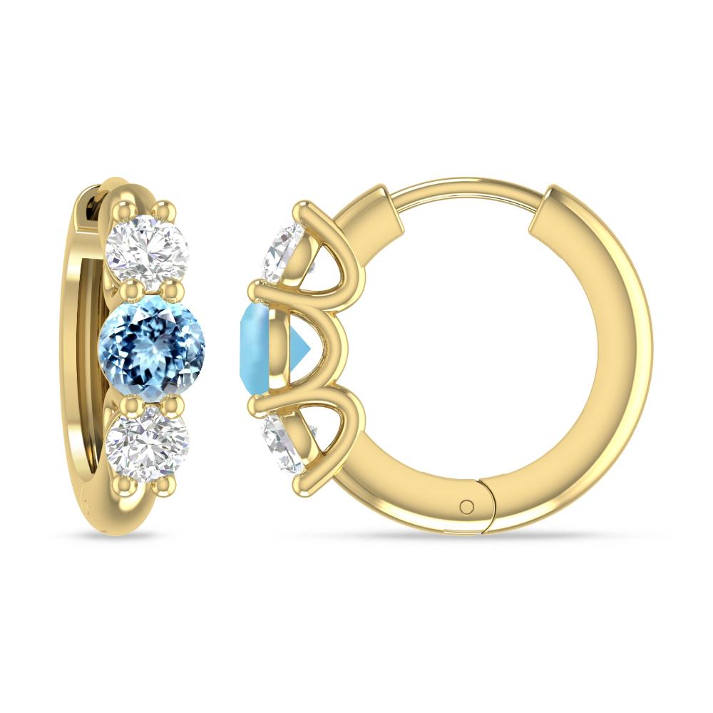 Yellow Gold - Aquamarine