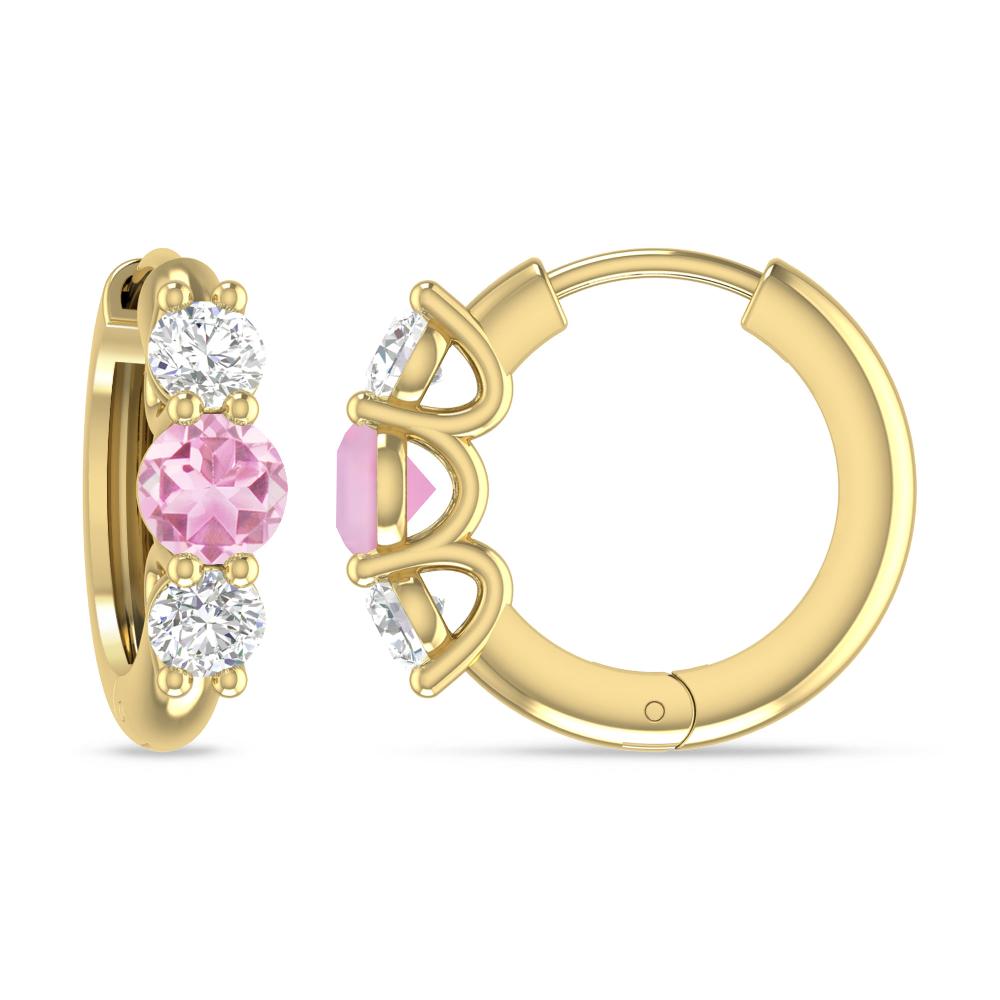 Yellow Gold - Pink Tourmaline