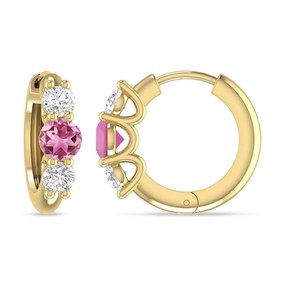 Yellow Gold - Pink Tourmaline