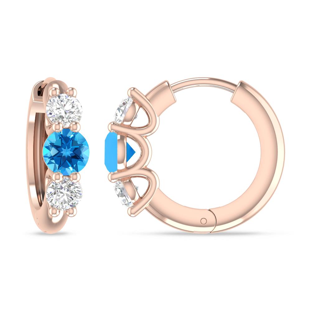 Rose Gold - Blue Topaz