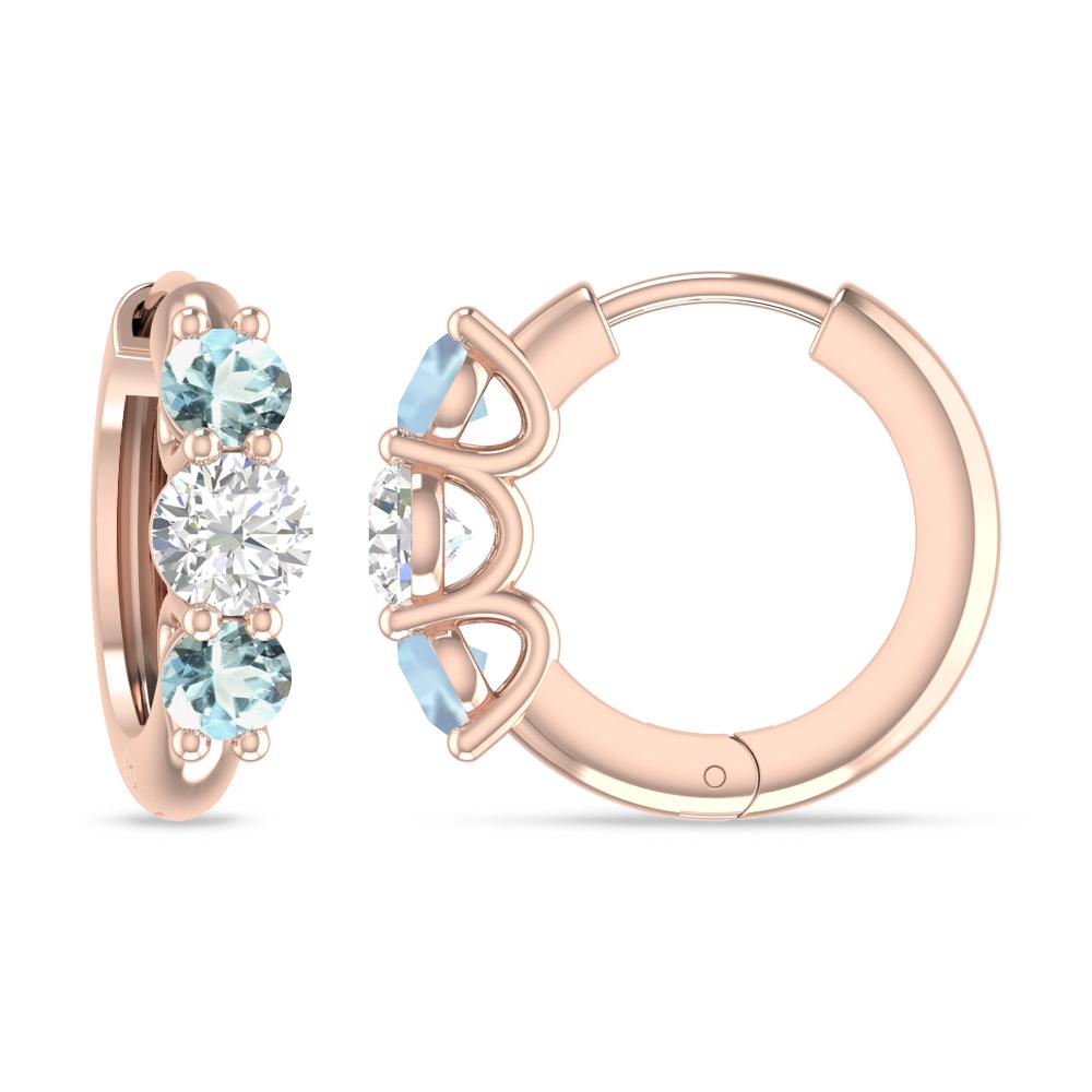 Rose Gold - Aquamarine