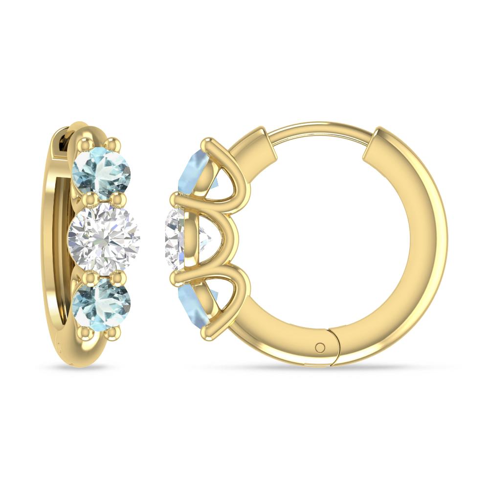 Yellow Gold - Aquamarine