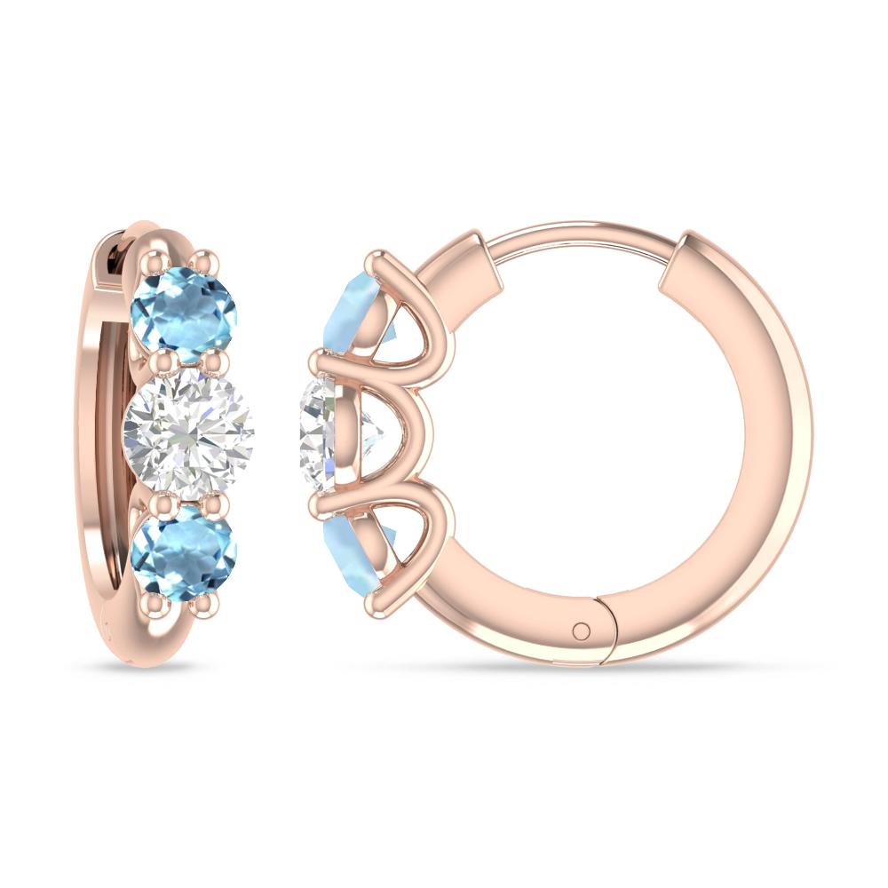 Rose Gold - Aquamarine