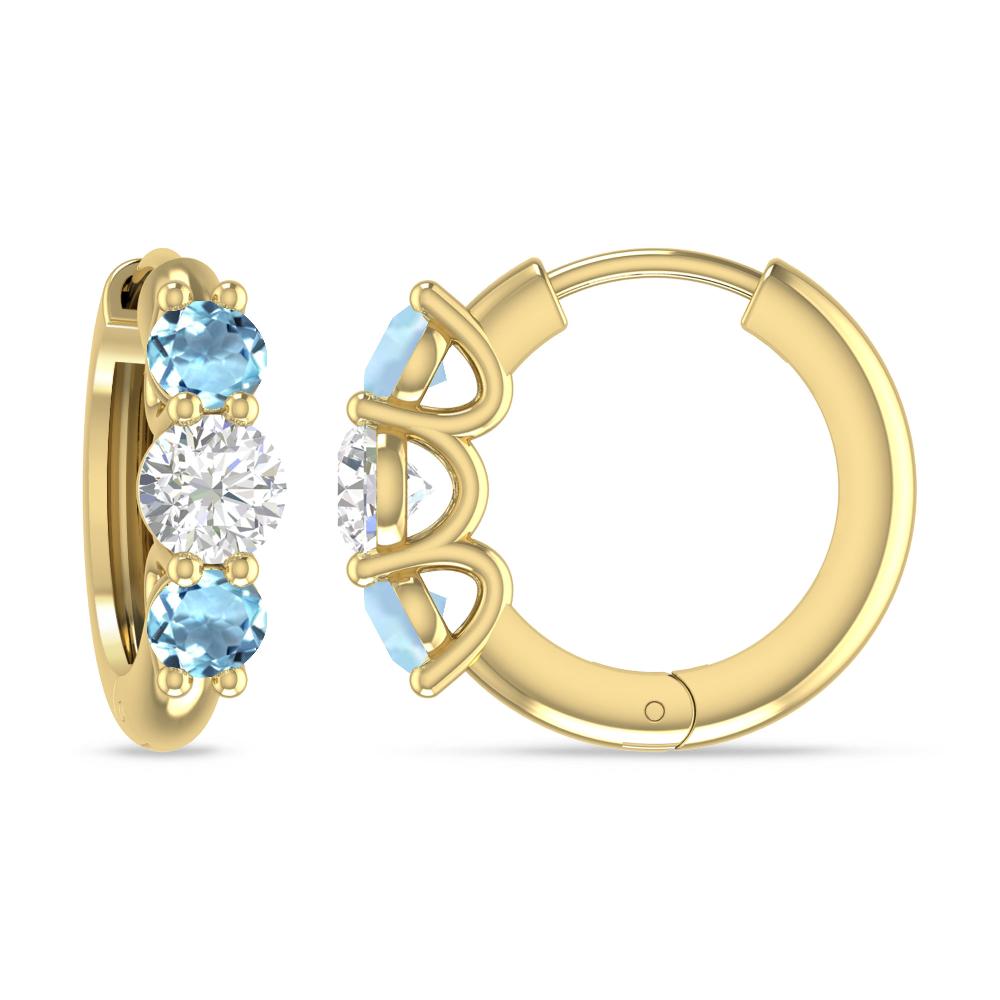 Yellow Gold - Aquamarine